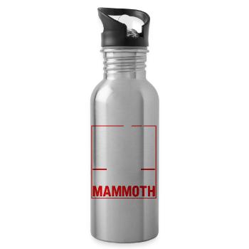 Mammoth Prehistoric Animal Humor - 20 oz Water Bottle - silver - Right