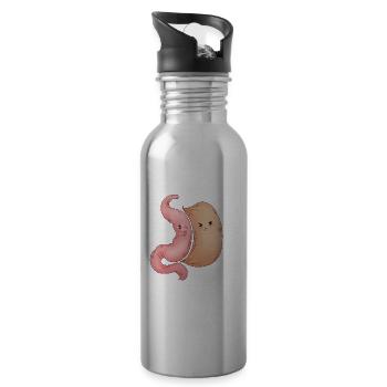 Gastric Sleeve Gastric Sleeve Surgery Gastrectomy - 20 oz Water Bottle - silver - Right