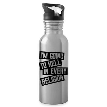 im going to hell - 20 oz Water Bottle - silver - Right