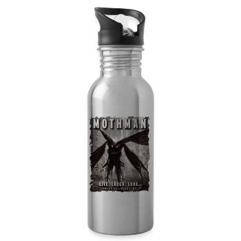 Mothman City Point Pleasant Cryptid - 20 oz Water Bottle - silver - Right