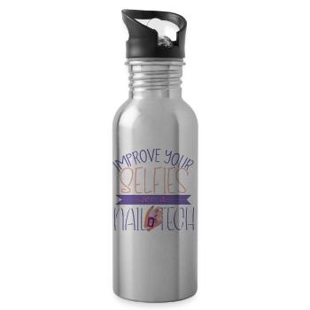 Nail Technician, nail service, nails, nail salon - 20 oz Water Bottle - silver - Right