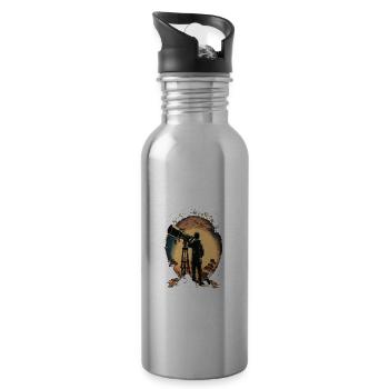 Space Universe Telescope Astronomy Astronomer - 20 oz Water Bottle - silver - Right