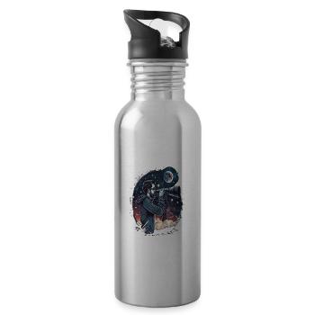 Space Universe Telescope Astronomy Astronomer - 20 oz Water Bottle - silver - Right