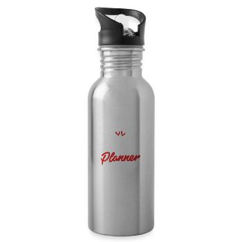 Flower Crown Coordinator Event Planner - 20 oz Water Bottle - silver - Right