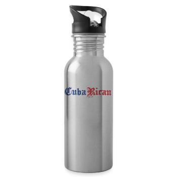 Puerto Rican Cubarican Cuba Puerto Rico Cuban - 20 oz Water Bottle - silver - Right