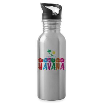 Cuba Havana Caribbean Havana Cuba Vacation Cuban - 20 oz Water Bottle - silver - Right