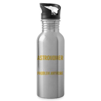 Astronomer Gift Astrology Telescope Astronomy - 20 oz Water Bottle - silver - Right