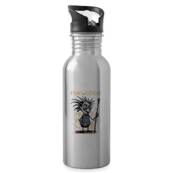 Pukwudgie Cryptid Folklore Myths Cryptozoologist - 20 oz Water Bottle - silver - Right