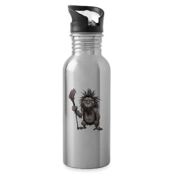Pukwudgie Cryptid Folklore Myths Cryptozoologist - 20 oz Water Bottle - silver - Right