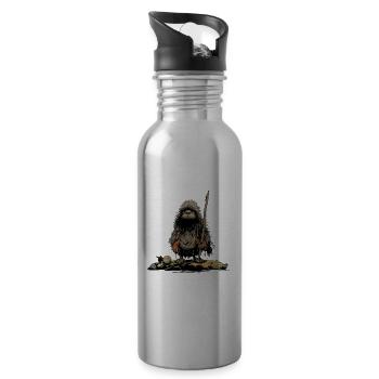 Pukwudgie Cryptid Folklore Myths Cryptozoologist - 20 oz Water Bottle - silver - Right