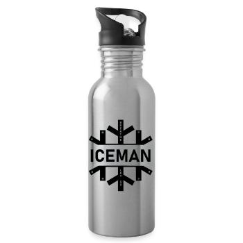 Cold Shower Quote - 20 oz Water Bottle - silver - Right