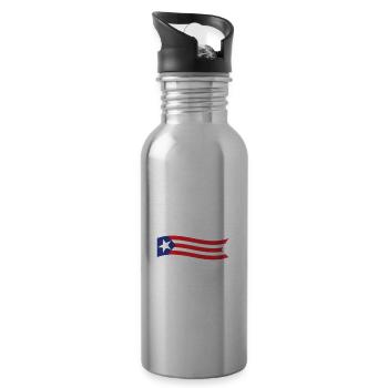 Impeach Joe Biden Red White and Blue - 20 oz Water Bottle - silver - Right