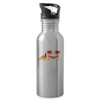 Retirement Life for Retirement Pensioner - 20 oz Water Bottle - silver - Right