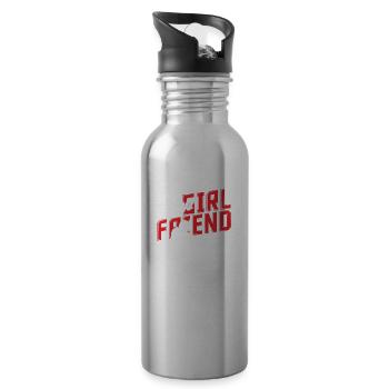Your Girlfriend Likes My Swing Funny Baseball Gift - 20 oz Water Bottle - silver - Right