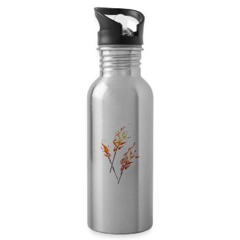 Darts Flaming Dart Arrows Dart Players - 20 oz Water Bottle - silver - Right