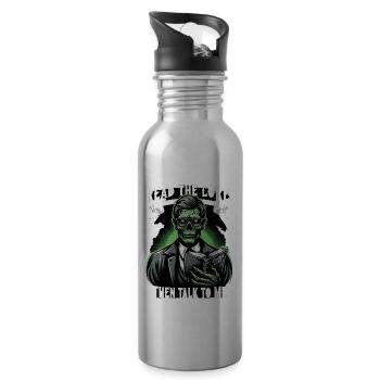 Horror film fan Zombie horror Classic zombie film - 20 oz Water Bottle - silver - Right