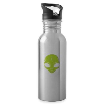 Don't Stop Believing Alien Face - 20 oz Water Bottle - silver - Right