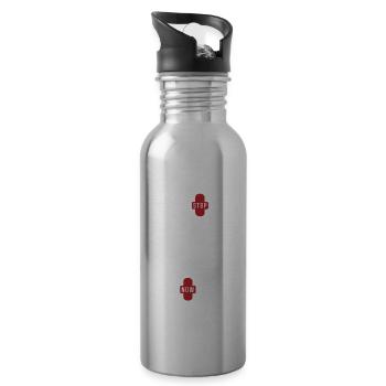 Domestic Violence Awareness Raising Awareness - 20 oz Water Bottle - silver - Right