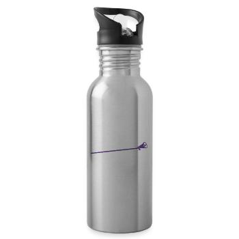 Domestic Violence Awareness Raising Awareness - 20 oz Water Bottle - silver - Right