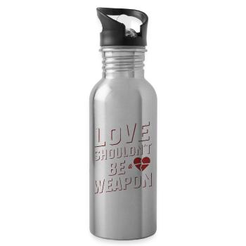 Domestic Violence Awareness Raising Awareness - 20 oz Water Bottle - silver - Right
