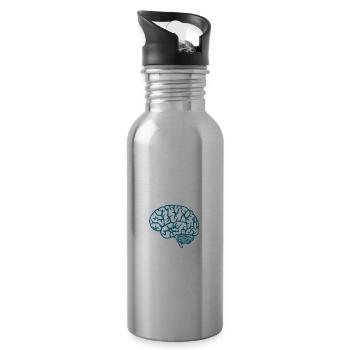 Tourette Syndrome Awareness Neurodiverse - 20 oz Water Bottle - silver - Right