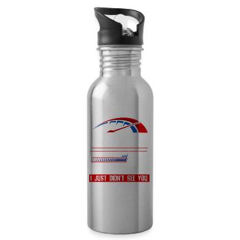 Tuner, Car Fan, Racer, Racing, Fast Cars, Tuning - 20 oz Water Bottle - silver - Right