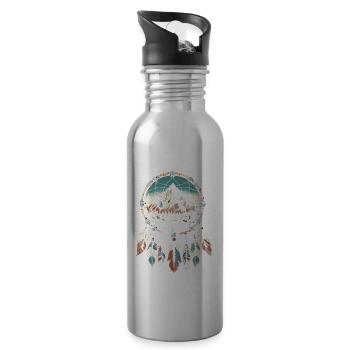 Dream Catcher Bohemian Spiritual Dreamcatcher - 20 oz Water Bottle - silver - Right