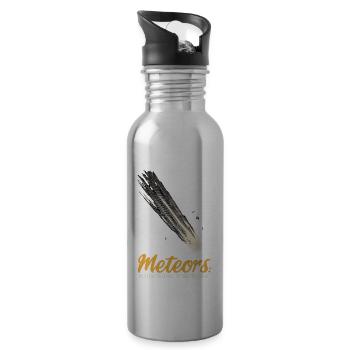 Stargazing Adventures Under the Meteor Shower - 20 oz Water Bottle - silver - Right