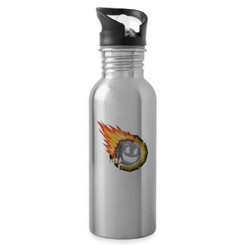 Stargazing Adventures Under the Meteor Shower - 20 oz Water Bottle - silver - Right
