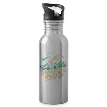 Stargazing Adventures Under the Meteor Shower - 20 oz Water Bottle - silver - Right
