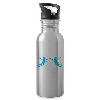 Scuba Diving Diver - 20 oz Water Bottle - silver - Right