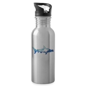 Scuba Diving Diver - 20 oz Water Bottle - silver - Right
