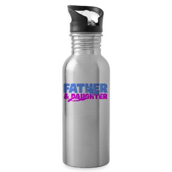 Scuba Diving Diver - 20 oz Water Bottle - silver - Right