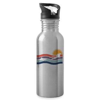 Scuba Diving Diver - 20 oz Water Bottle - silver - Right