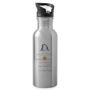 Bigfoot Believer Sasquatch Cryptid Forest Creature - 20 oz Water Bottle - silver - Right