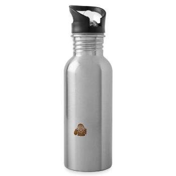 Bigfoot Believer Sasquatch Cryptid Forest Creature - 20 oz Water Bottle - silver - Right