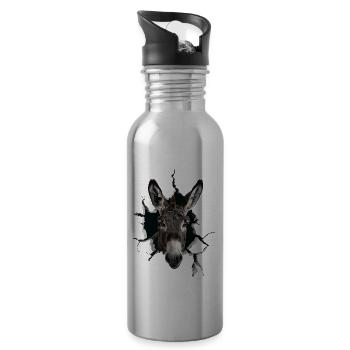 Donkey - 20 oz Water Bottle - silver - Right