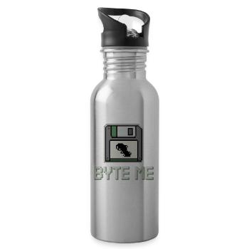 Retro Computing Fans Vintage Computers Old-School - 20 oz Water Bottle - silver - Right