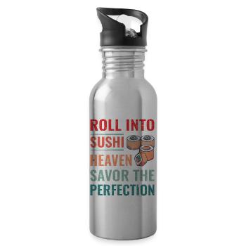 Sushi Japan Eat Sushimeal Meal - 20 oz Water Bottle - silver - Right