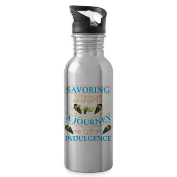 Sushi Japan Eat Sushimeal Meal - 20 oz Water Bottle - silver - Right
