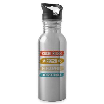 Sushi Japan Eat Sushimeal Meal - 20 oz Water Bottle - silver - Right