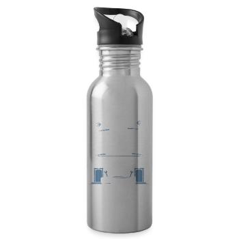 Elevator Maintenance Technician Lift Mechanic - 20 oz Water Bottle - silver - Right