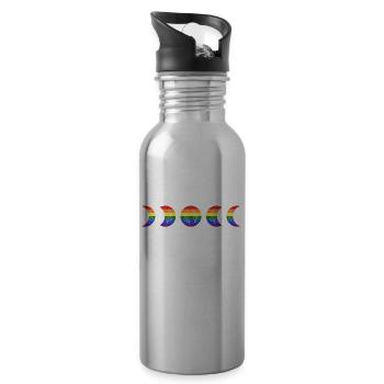 Nice "against Racism" - 20 oz Water Bottle - silver - Right