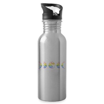 Nice "against Racism" - 20 oz Water Bottle - silver - Right