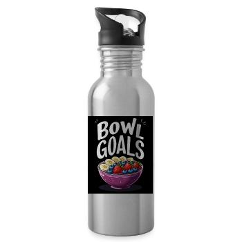 Açaí Bowl Lover Superfood Fan Healthy Eating - 20 oz Water Bottle - silver - Right