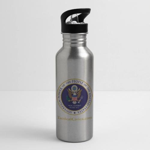The Peoples Seal w gold url - 20 oz Water Bottle