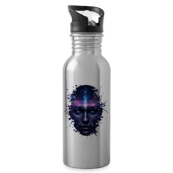 Mind Code - 20 oz Water Bottle - silver - Right