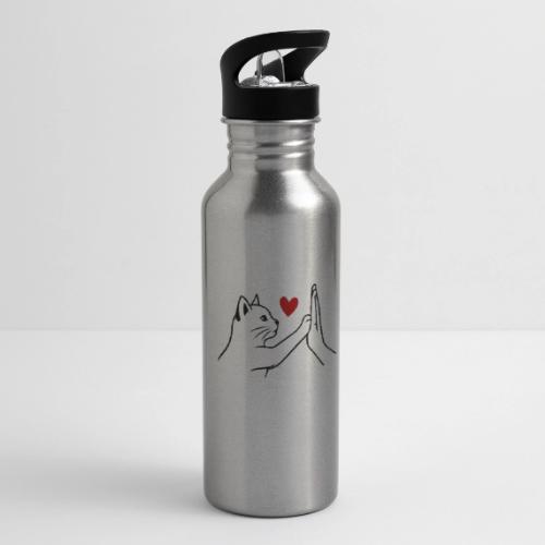 Cat Lover High-Five T-Shirt - 20 oz Water Bottle