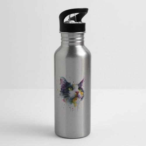 Cat: Painted Purr Expression - 20 oz Water Bottle