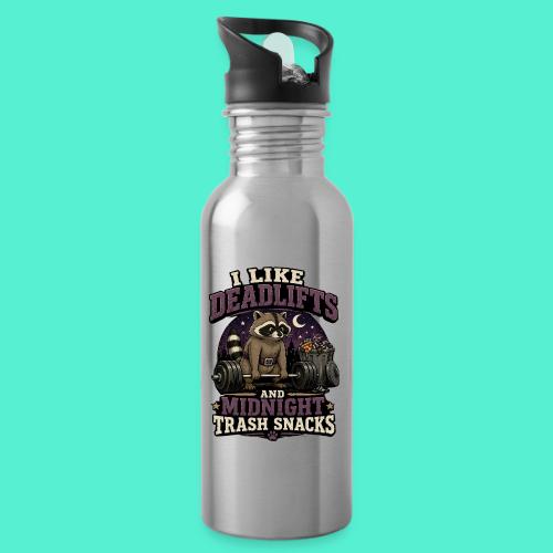 I like deadlifts and trash midnight snacks - 20 oz Water Bottle